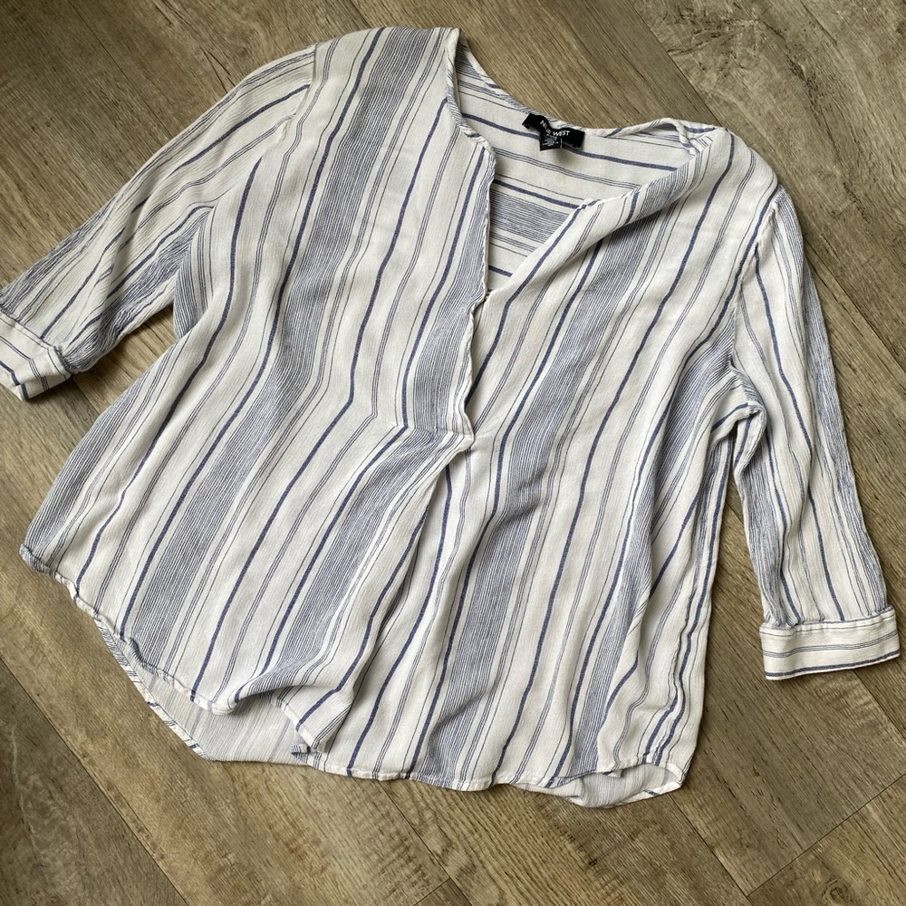 Nine West Striped Blue Tunic
